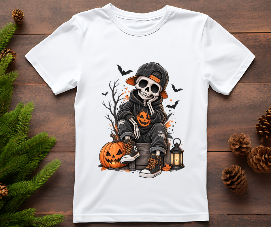 Bügelbild Halloween Skelett #2
