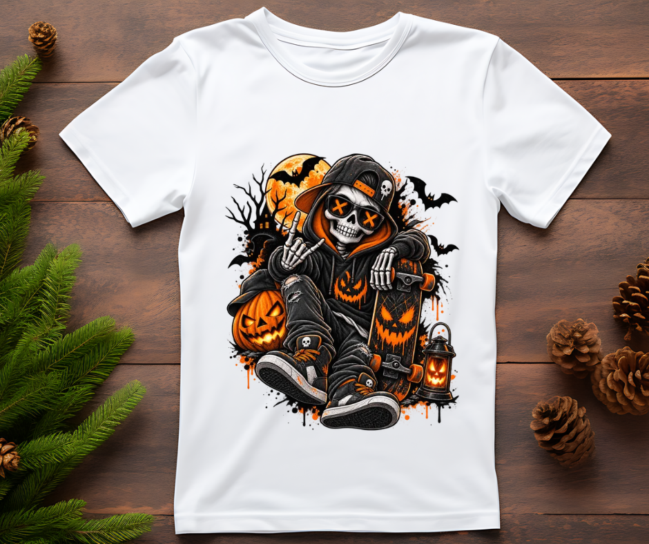Bügelbild Halloween Skelett #4