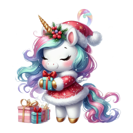 Weihnachts Einhorn, bunt, Weihnachten #5