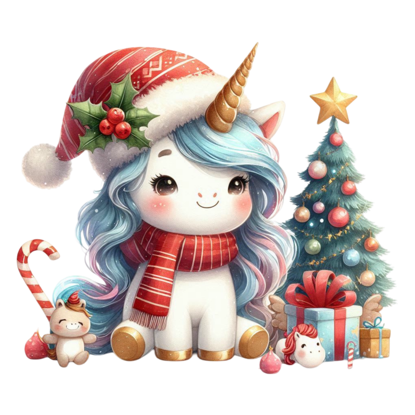 Weihnachts Einhorn, bunt, Weihnachten #6