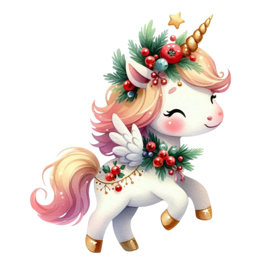 Weihnachts Einhorn, bunt, Weihnachten #8