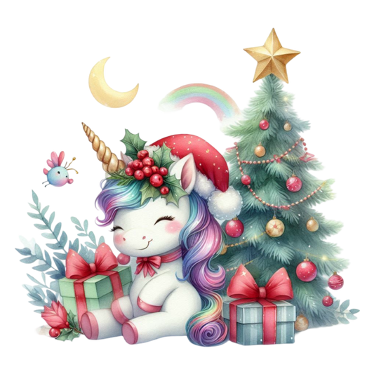 Weihnachts Einhorn, bunt, Weihnachten #9