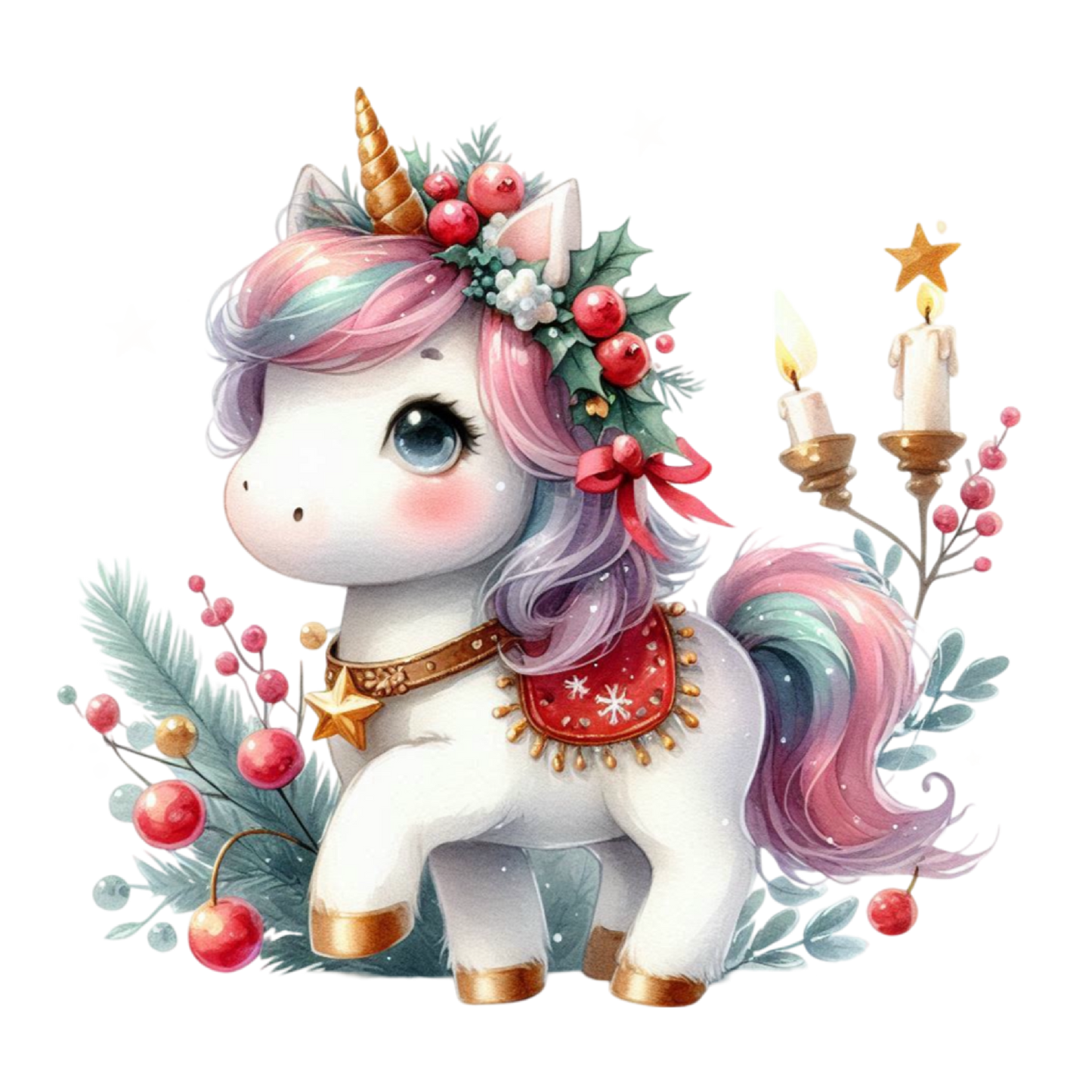 Weihnachts Einhorn, bunt, Weihnachten #10