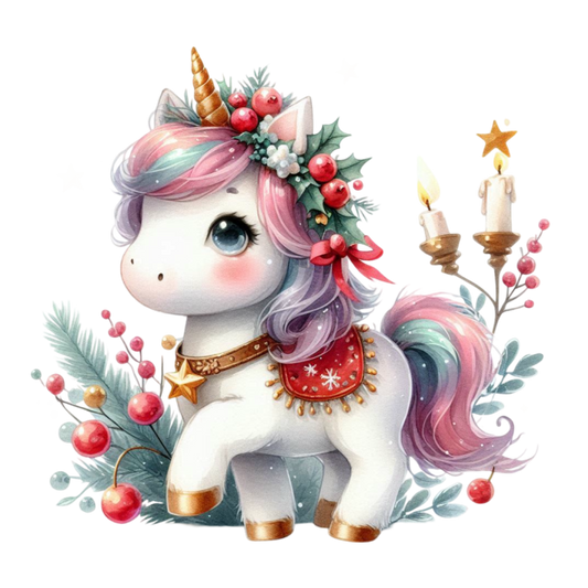 Weihnachts Einhorn, bunt, Weihnachten #10