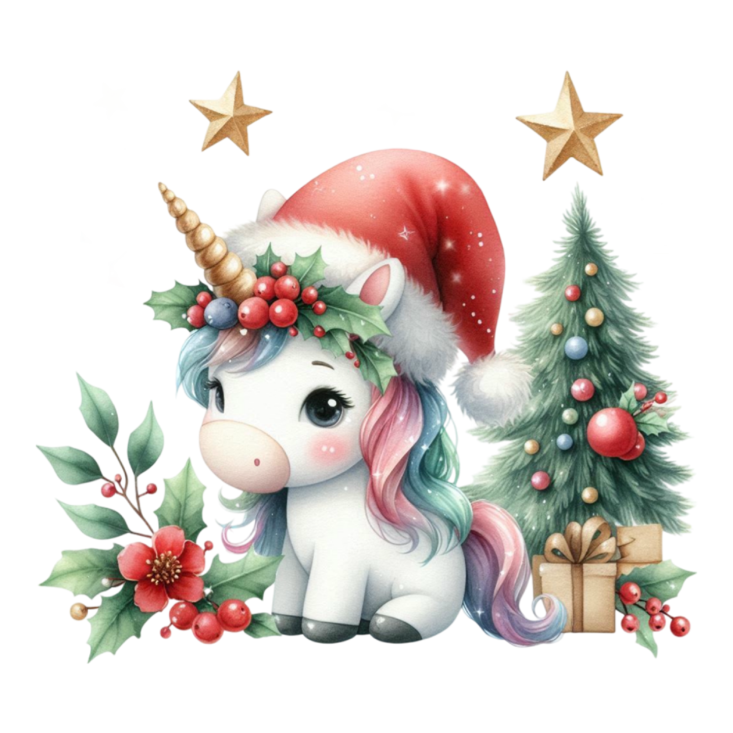 Weihnachts Einhorn, bunt, Weihnachten #11