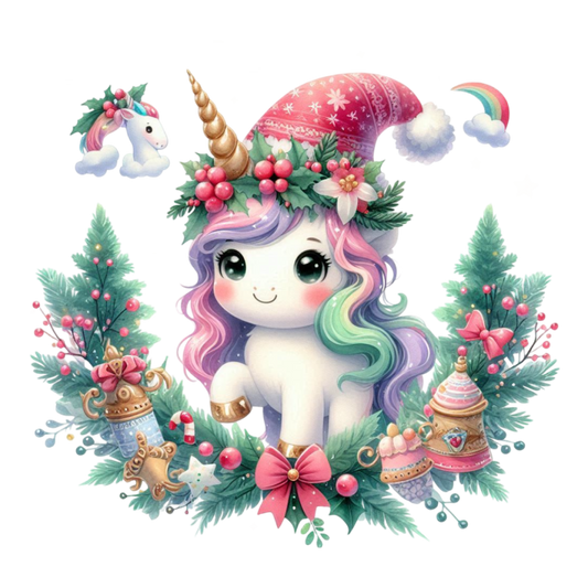 Weihnachts Einhorn, bunt, Weihnachten #12