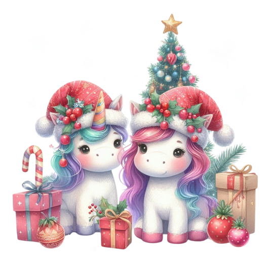 Weihnachts Einhorn, bunt, Weihnachten #13