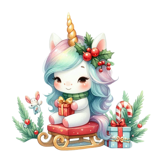 Weihnachts Einhorn, bunt, Weihnachten #14