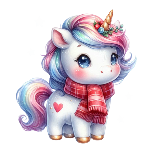 Weihnachts Einhorn, bunt, Weihnachten #2