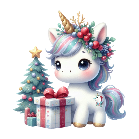 Weihnachts Einhorn, bunt, Weihnachten #3