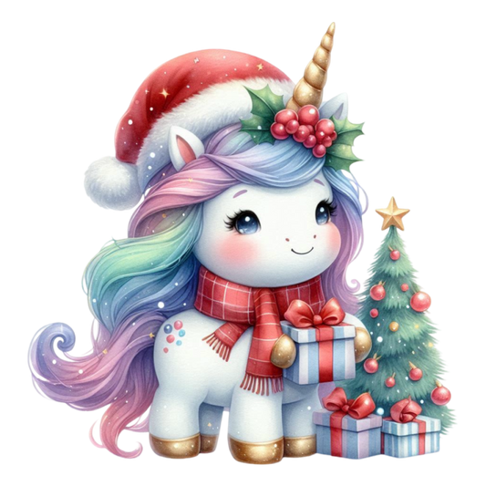 Weihnachts Einhorn, bunt, Weihnachten #4