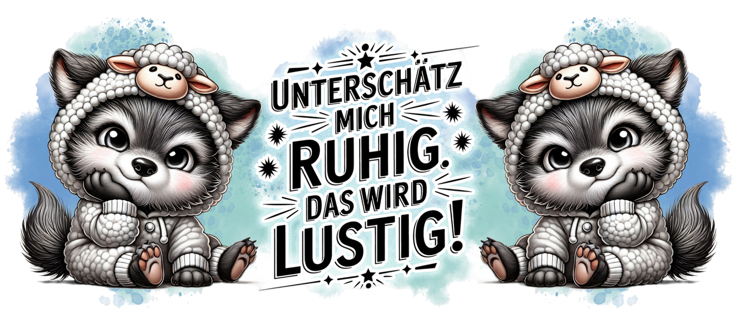 Tassendesign Waschbär "Unterschätze mich ruhig, dass wird lustig!"