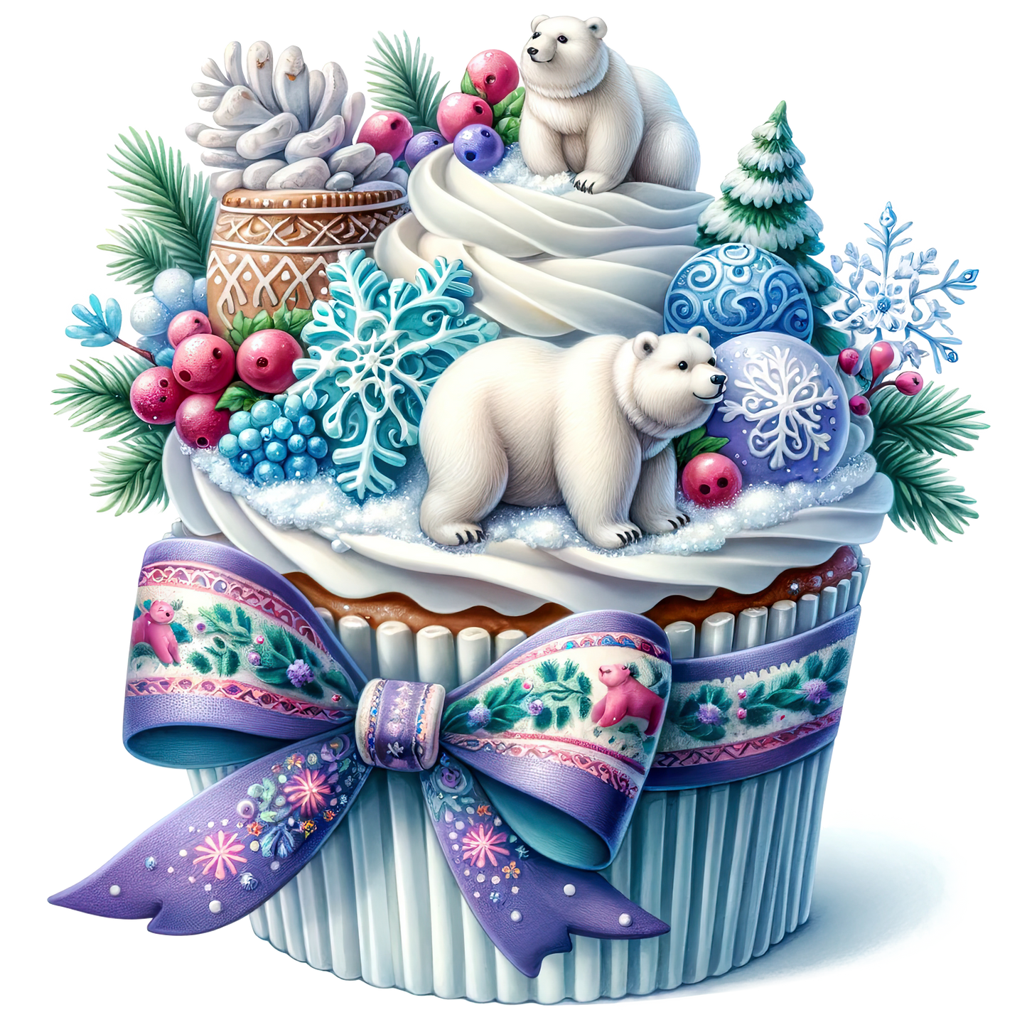 Wintercupcake, Winter, Tiere, Cupcake #4