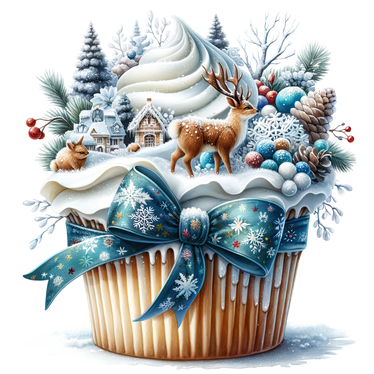 Wintercupcake, Winter, Tiere, Cupcake #8