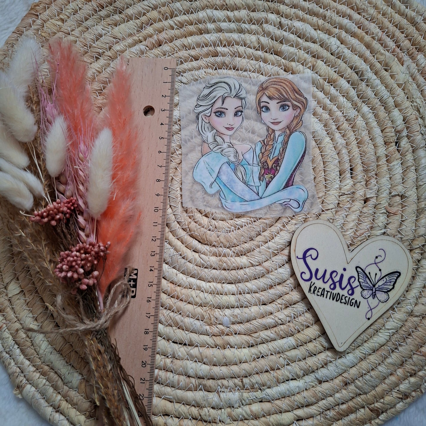 Bügelbild,Glitzer, Freundinnen