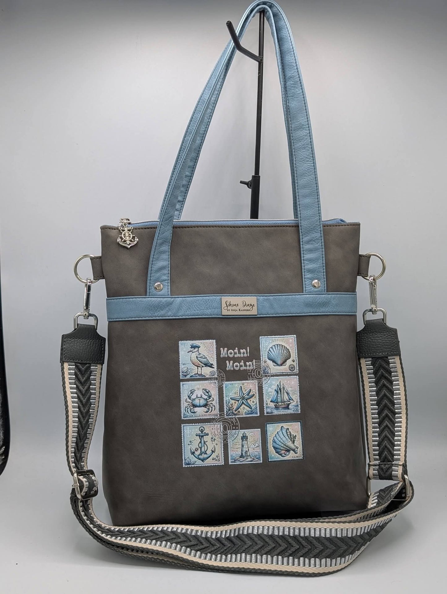 Bügelbild, Streifen,Meer, Meerzeit, Möwen, Anker, Leuchtturm, Moin, Seestern