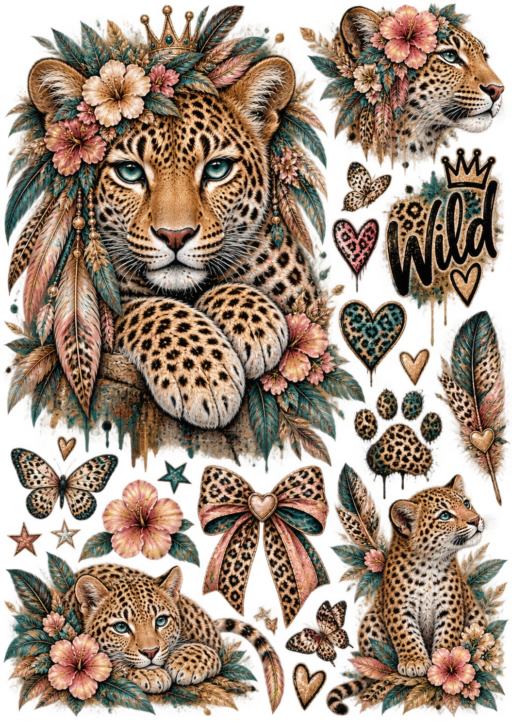 Mix it Bügelbilder – Wild & Leo | Leopard & Boho
