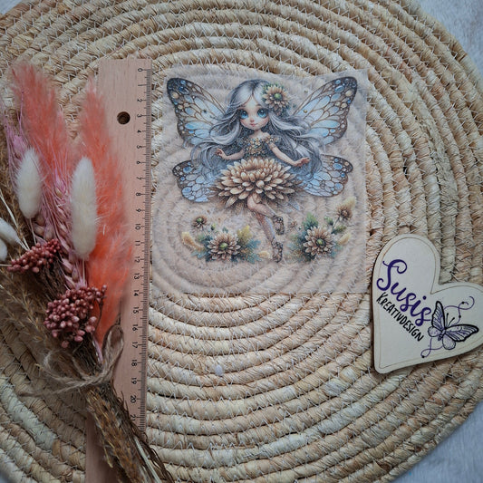 Bügelbild,Glitzer, Frühlingsfee