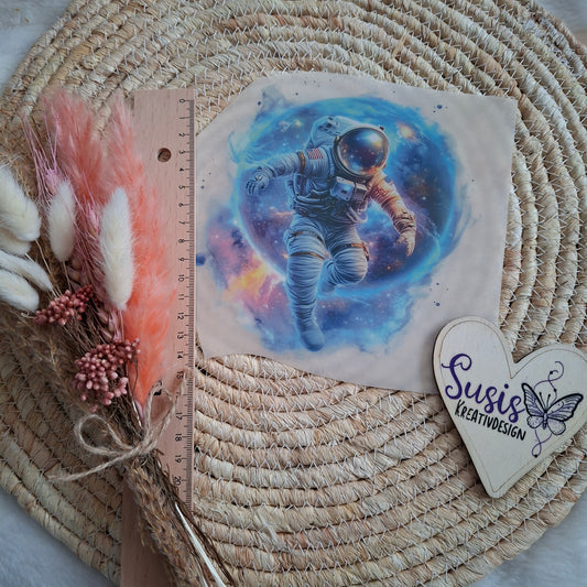 Bügelbild, Astronaut, reflektierend