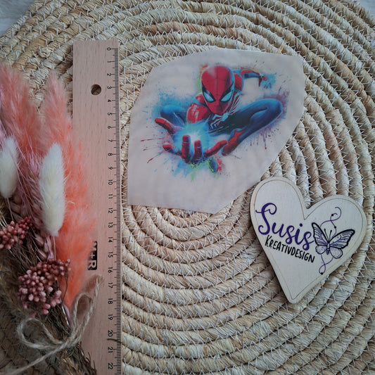 Bügelbild, Spiderman, reflektierend