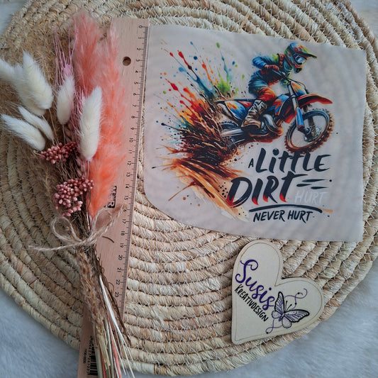 Bügelbild, Motocross, Little Dirt, reflektierend