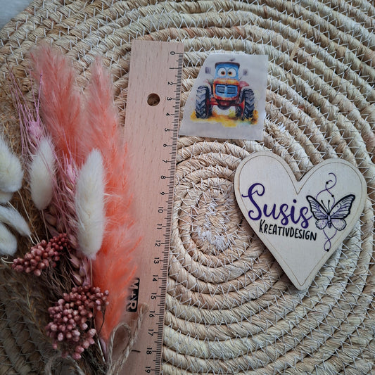 Bügelbild, Traktor, reflektierend