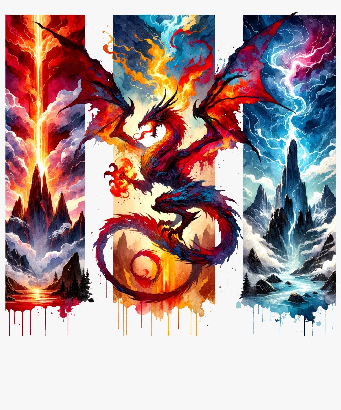 Bügelbild, Streifen, Drache, bunt, Phantasie, gestreift