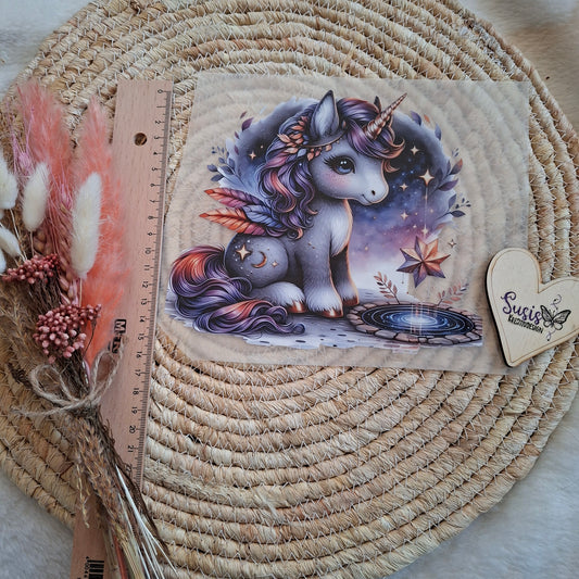 Bügelbild, Einhorn, Nacht, Herbst, GlowInTheDark