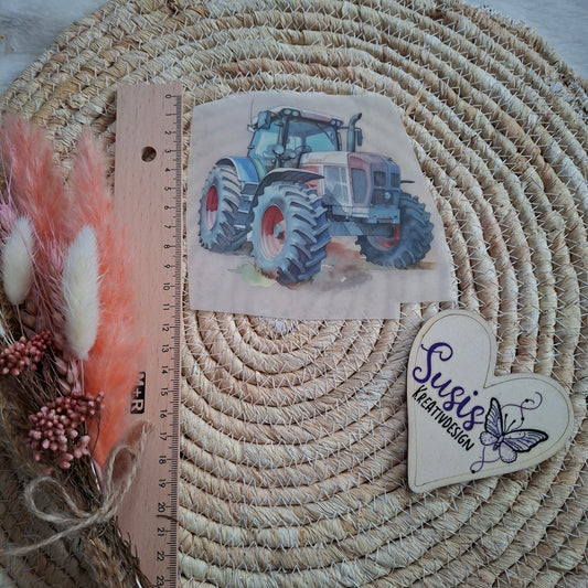 Bügelbild, Traktor, reflektierend