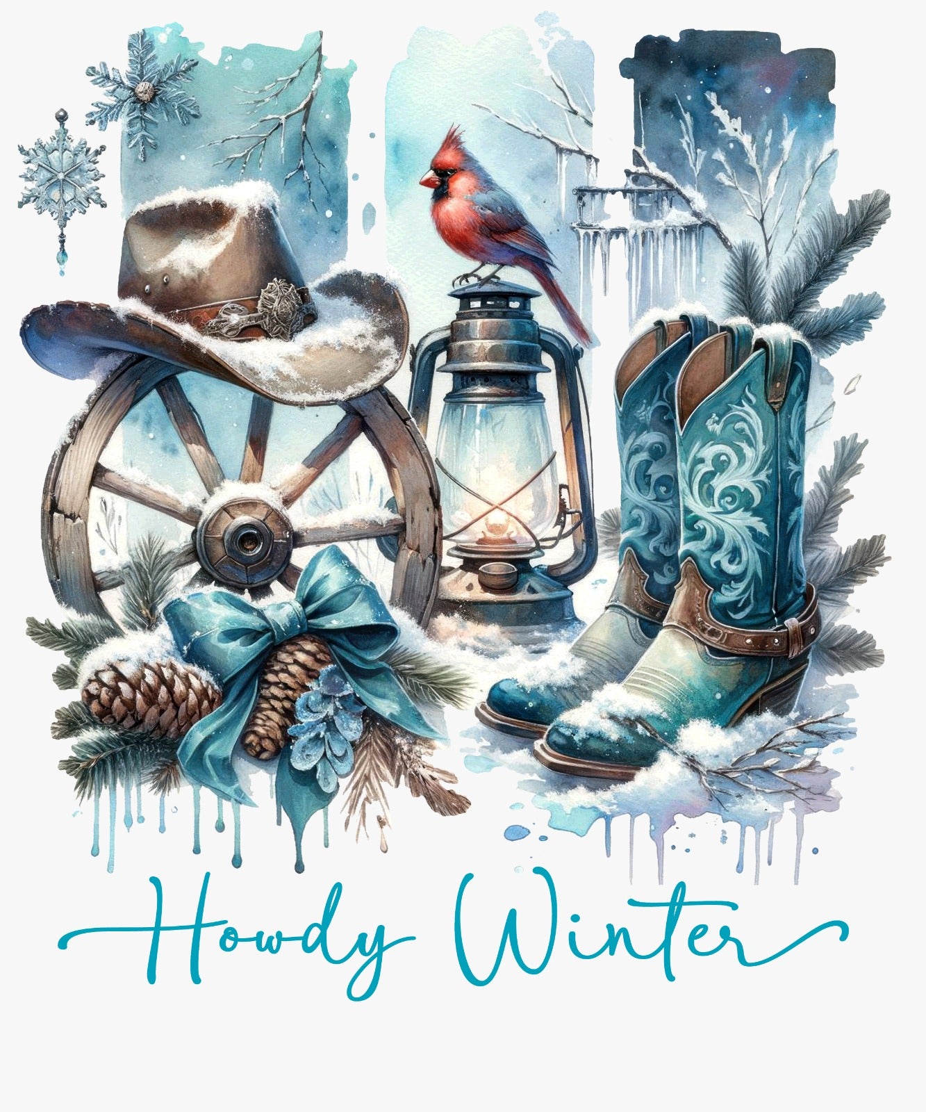 Bügelbild, Streifen, Winter, Schnee, Stiefel, gestreift