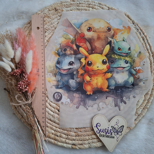 Bügelbild, Pokemon, reflektierend