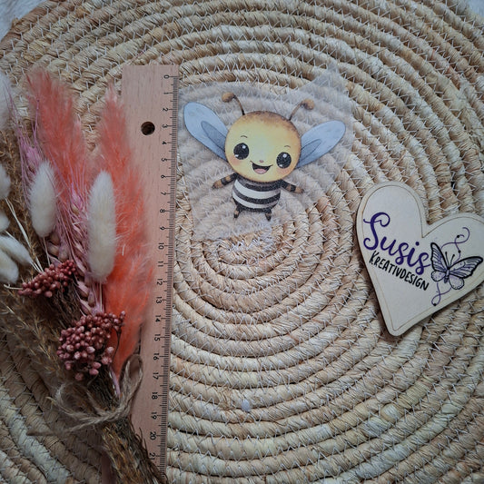 Bügelbild, Glitzer, Biene