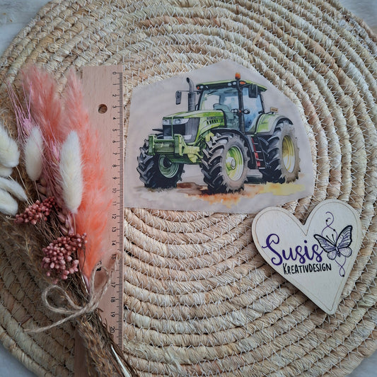 Bügelbild, Traktor, reflektierend