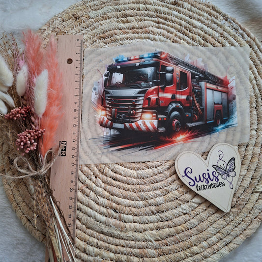 Bügelbild, Feuerwehr, GlowInTheDark