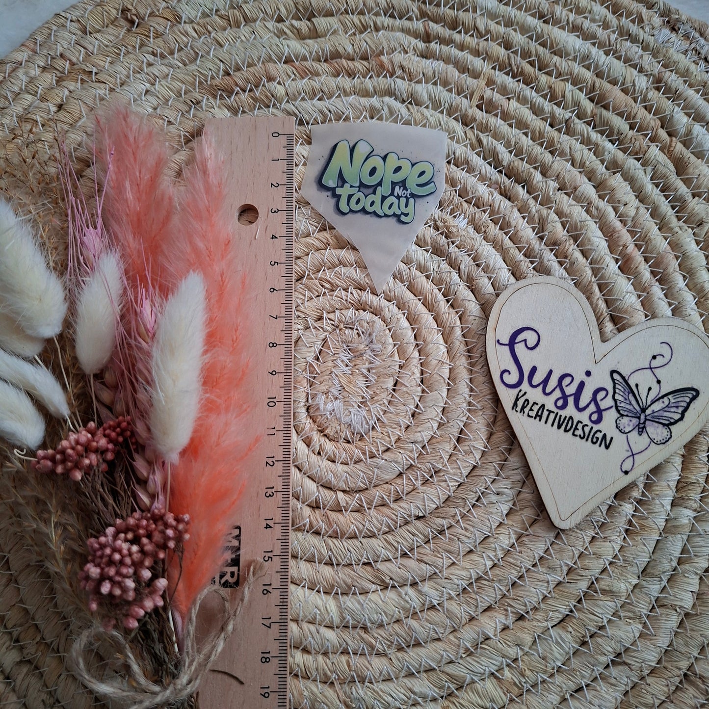 Bügelbild, Nope not today, reflektierend