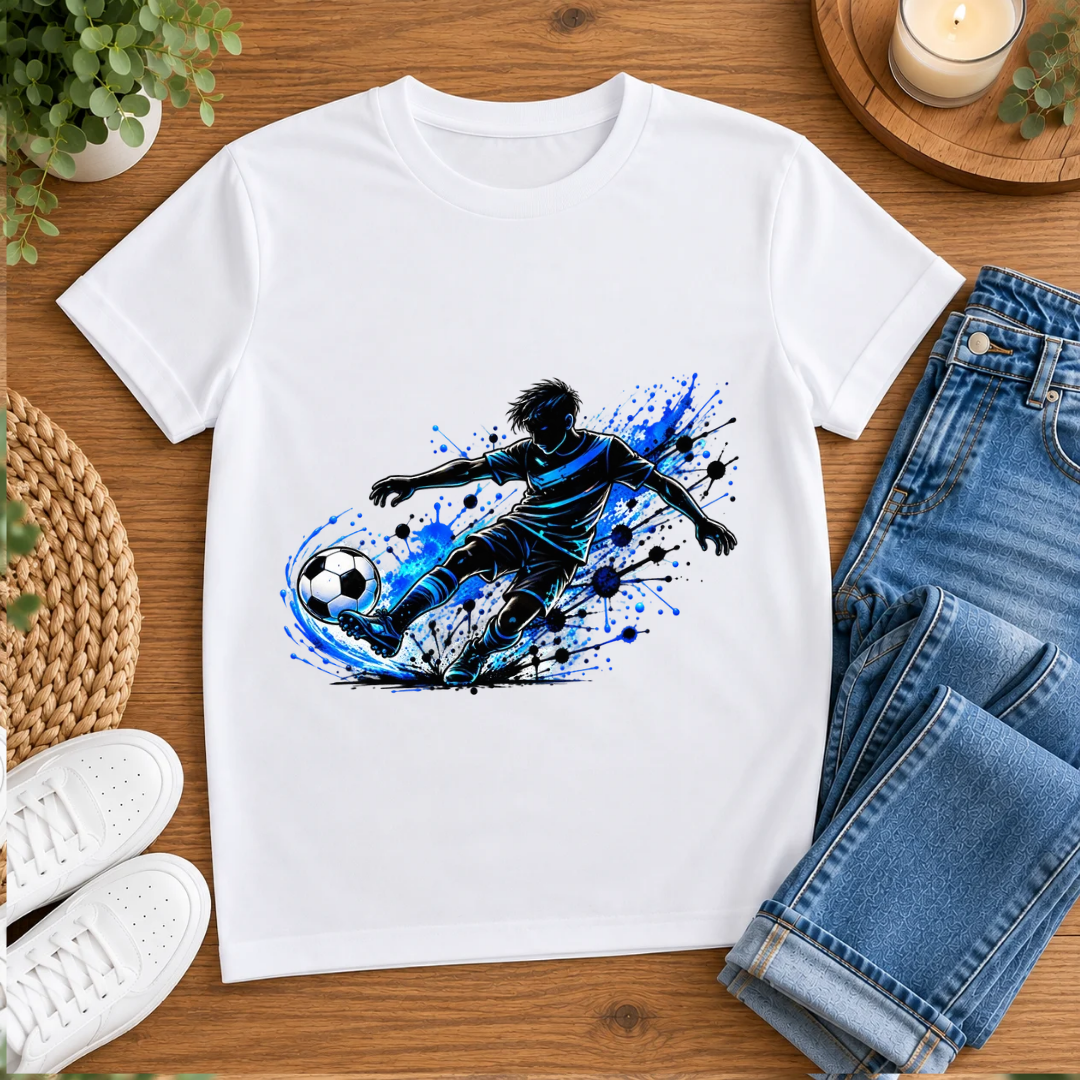 Bügelbild, Junge, Fußball, Soccer, bunt, Ball, Sport, cool #3