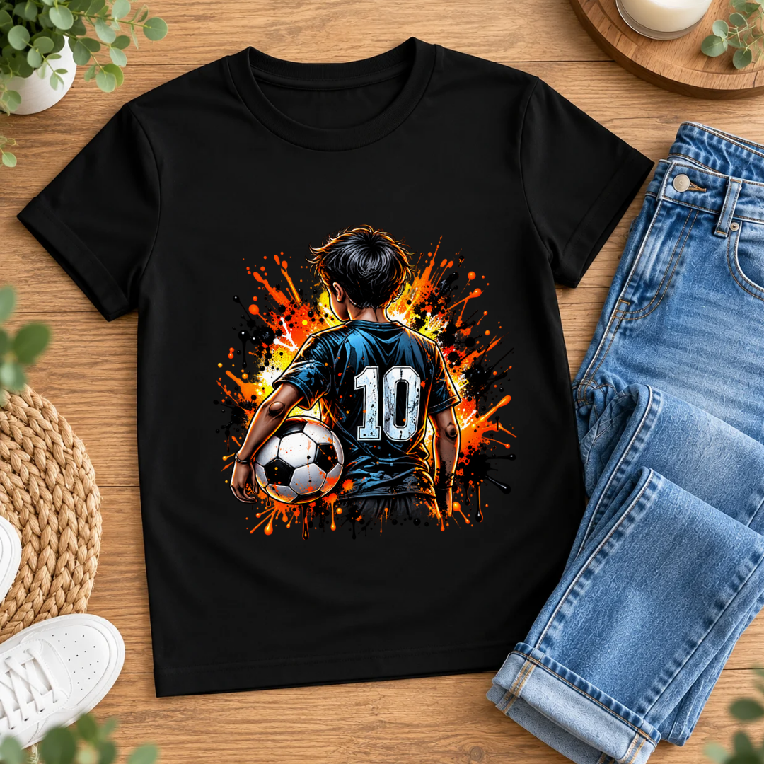 Bügelbild, Junge, Fußball, Soccer, bunt, Ball, Sport, cool #21