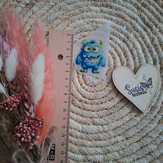 Bügelbild, Bagger, Monster, reflektierend