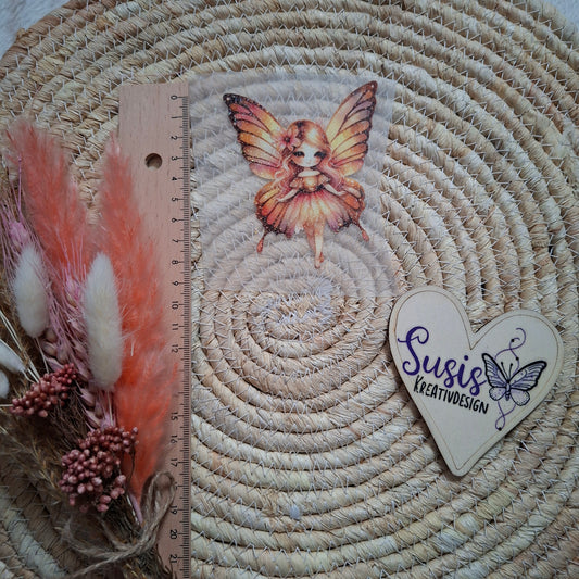 Bügelbild, Glitzer, Fee