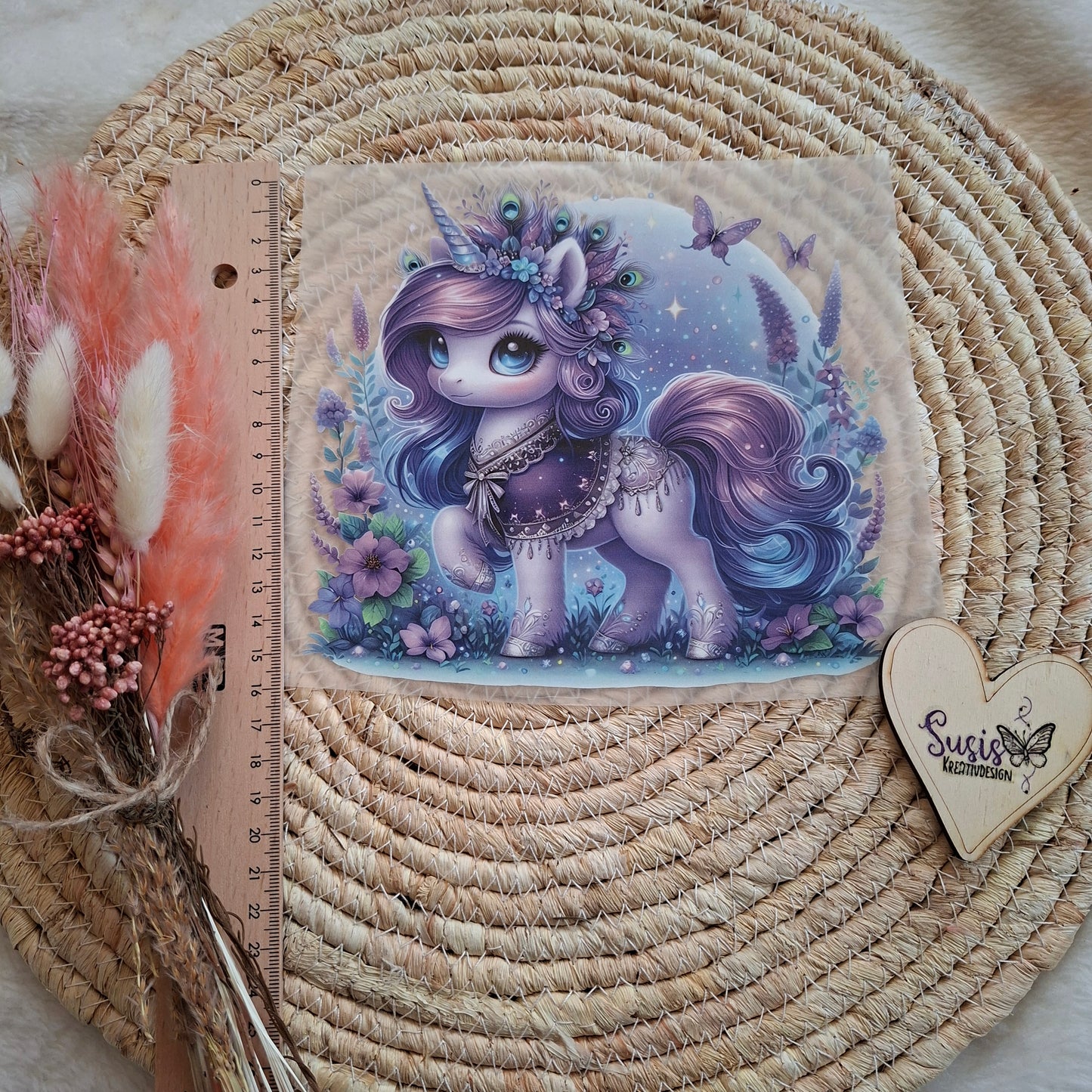 Bügelbild, Einhorn, Peekcock, GlowInTheDark