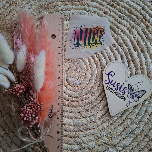 Bügelbild, Nice, reflektierend