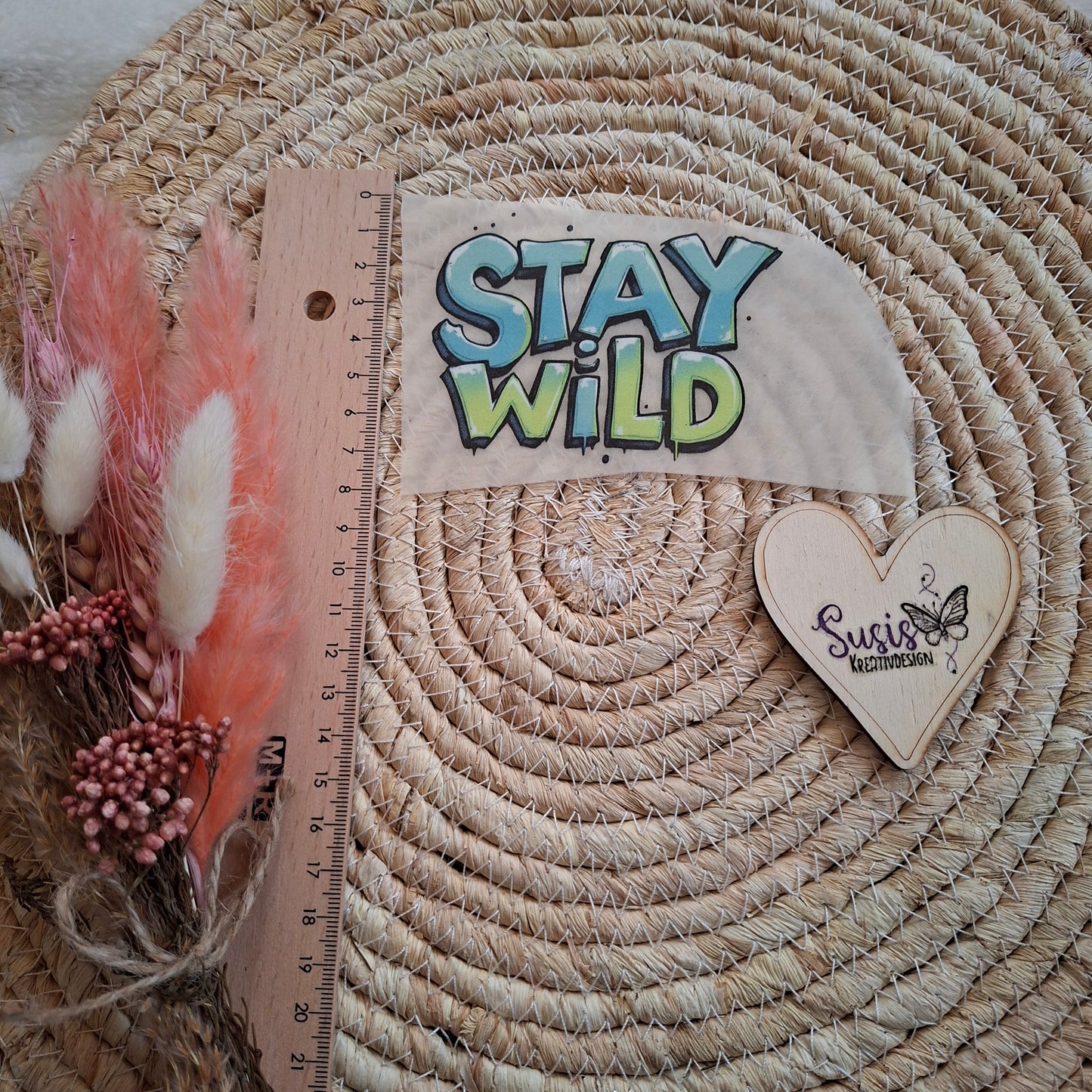 Bügelbild, Stay Wild, GlowInTheDark