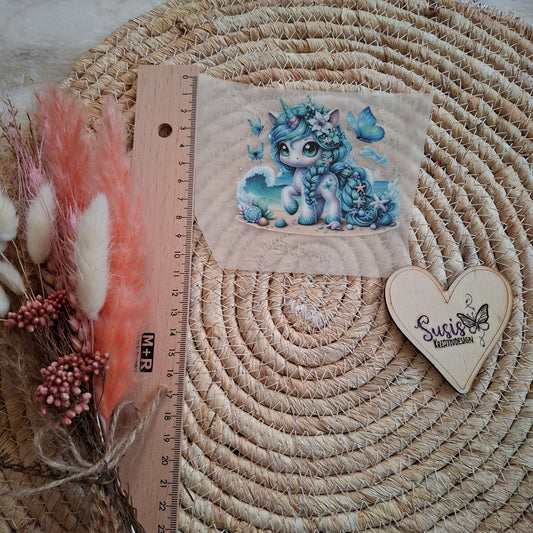 Bügelbild, Einhorn, Ocean, GlowInTheDark