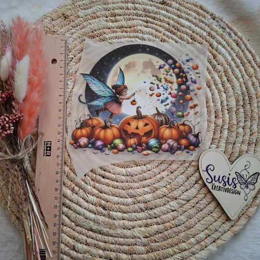 Bügelbild, Fee, Mond, Halloween, GlowInTheDark