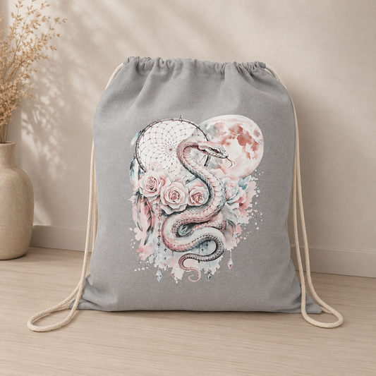 Turnbeutel Schlange, Bohoo Style, pastell
