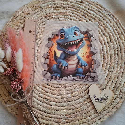 Bügelbild, Dino, Wand, 3D, GlowInTheDark