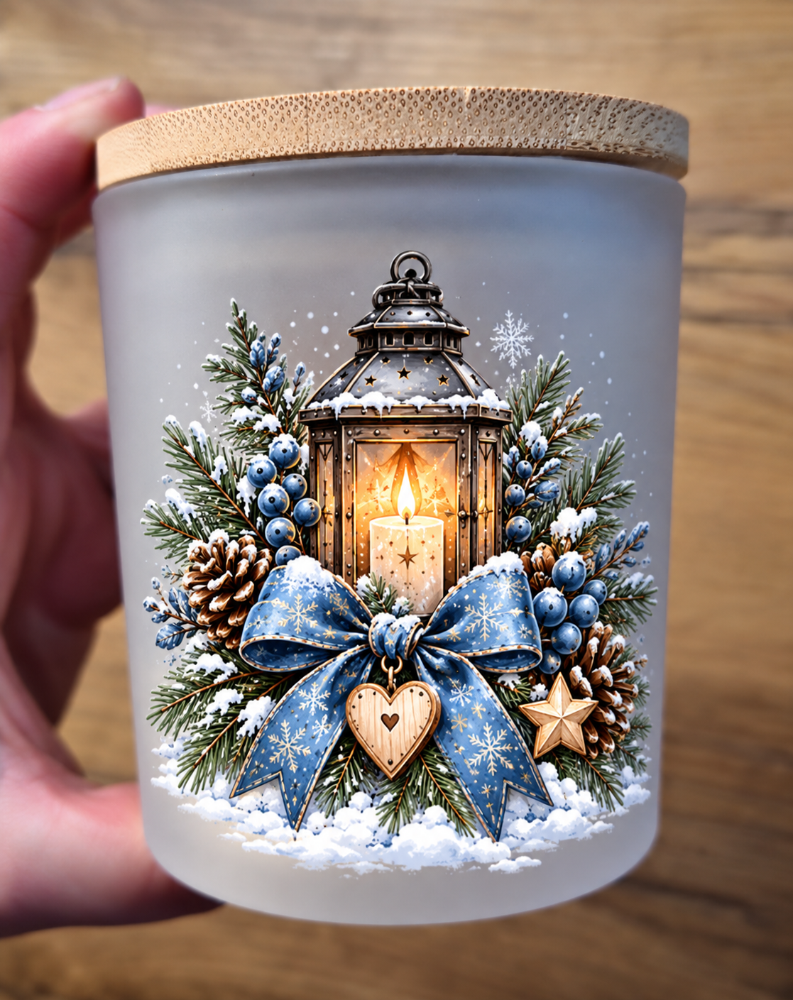 A4 Bogen Rub On blau, Weihnachten, Winter, Schriften, Raysin, Kerzenglas