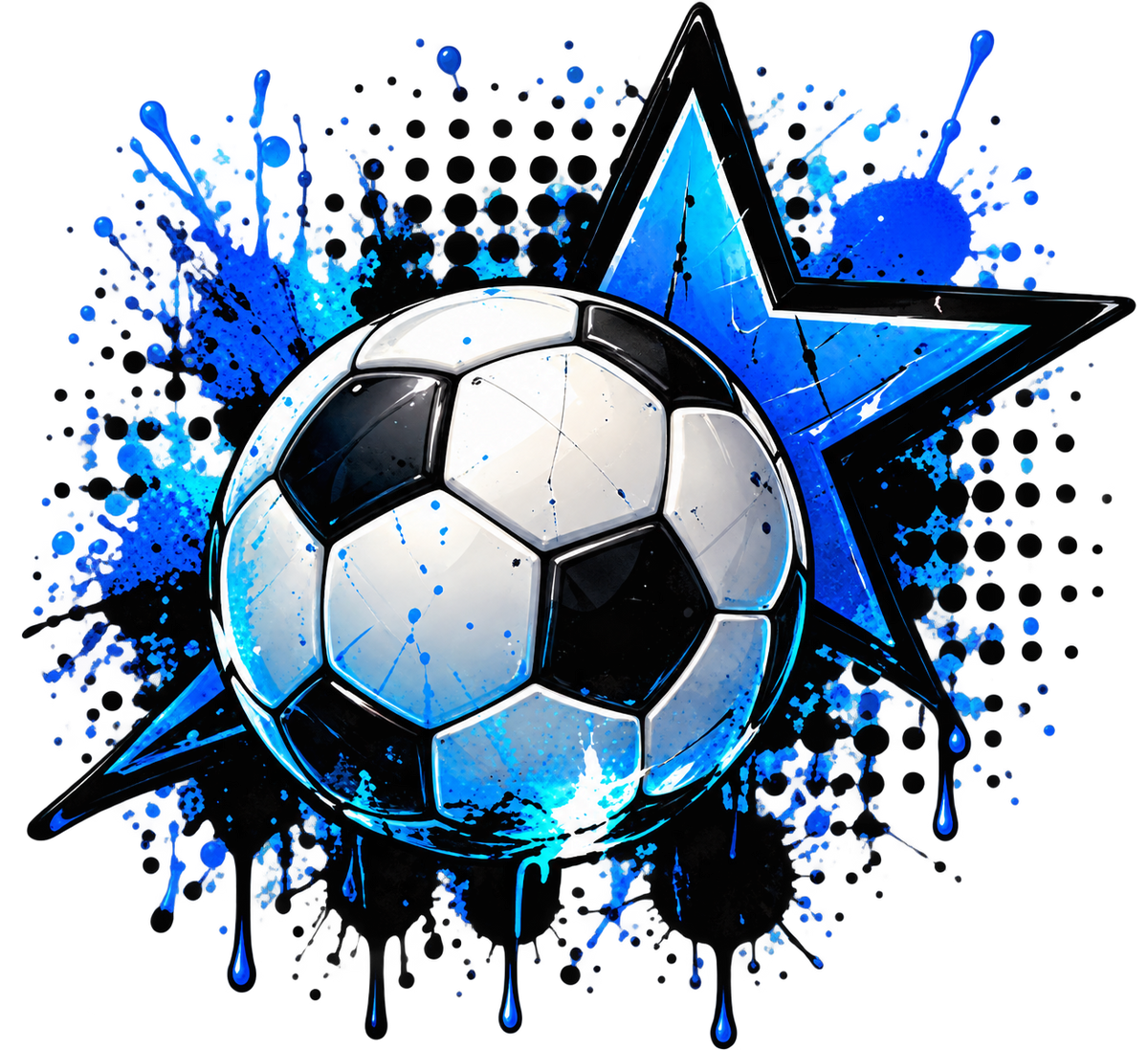 Bügelbild, Junge, Fußball, Soccer, bunt, Ball, Sport, cool #1