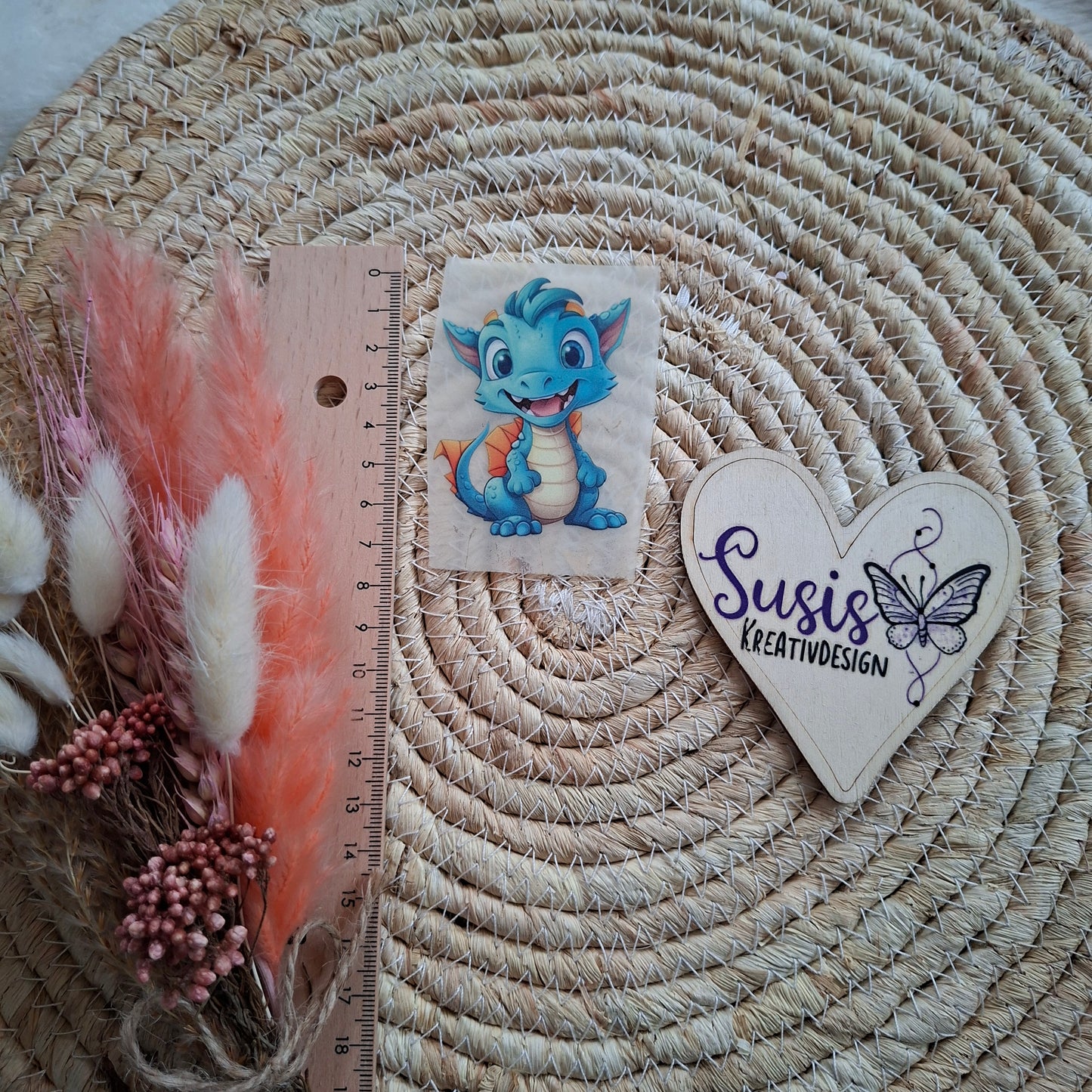 Bügelbild, Drachen, GlowInTheDark