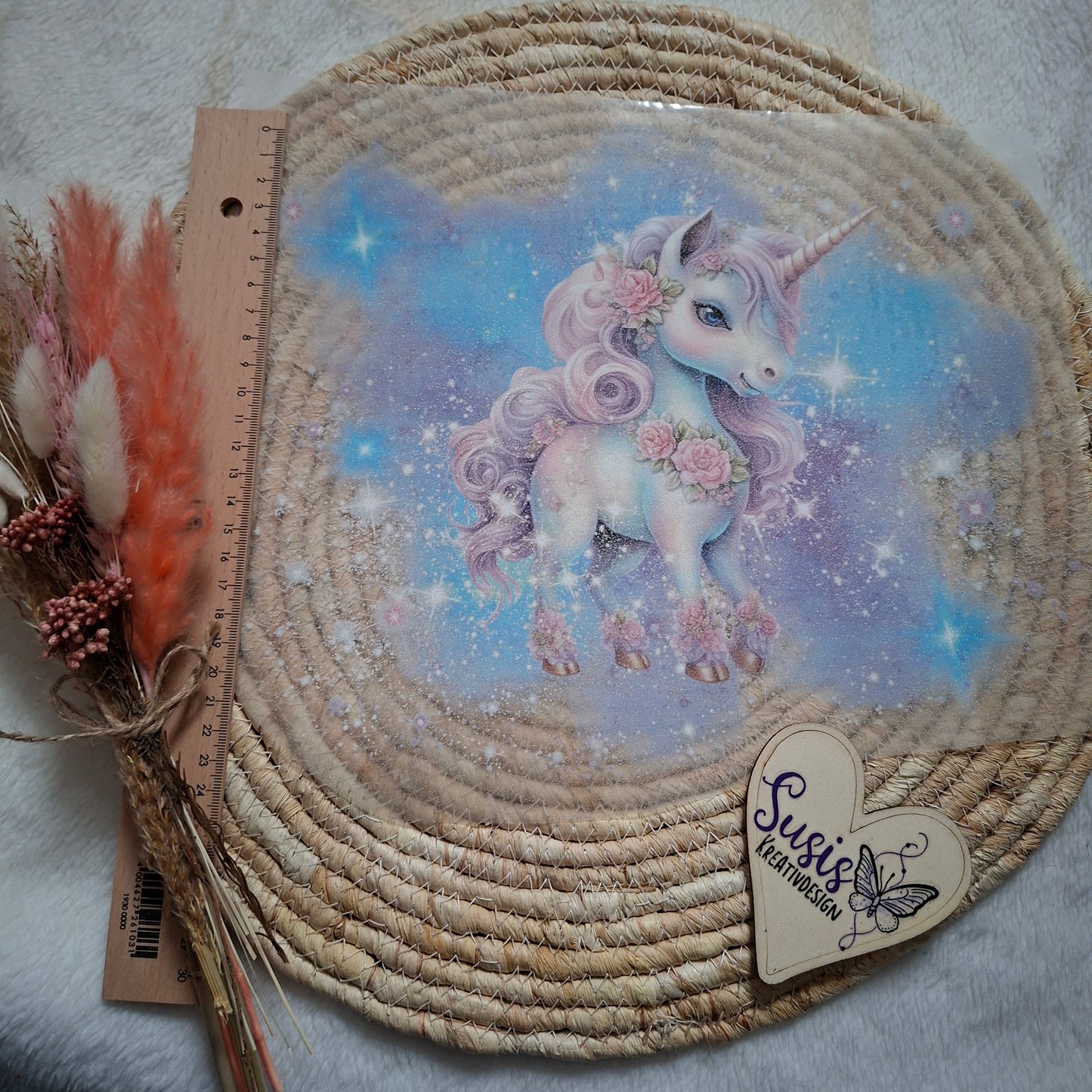 Bügelbild,Glitzer, Einhorn